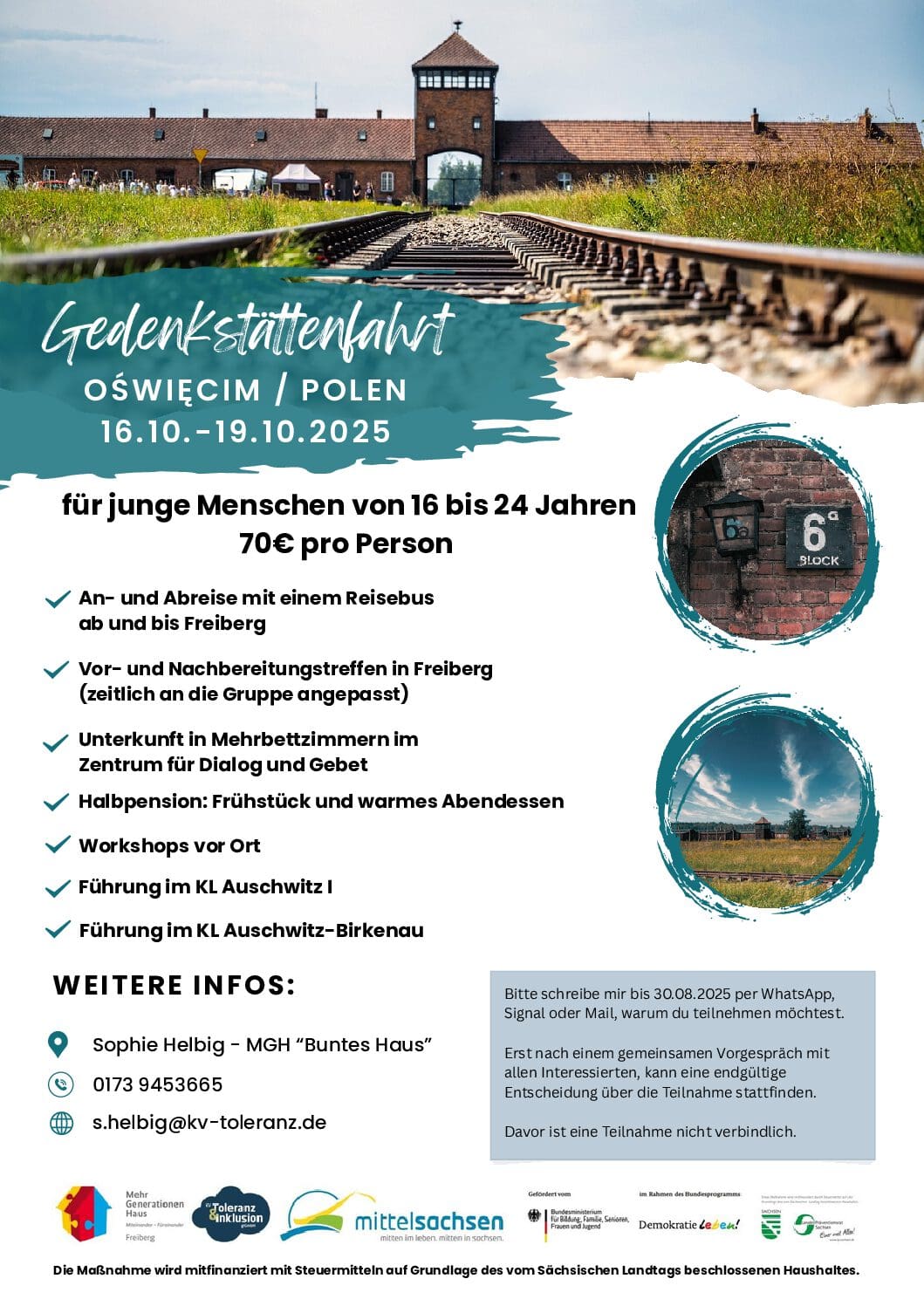 Anmeldung für Gedenkstättenfahrt – Vom Gedenken zum Handeln