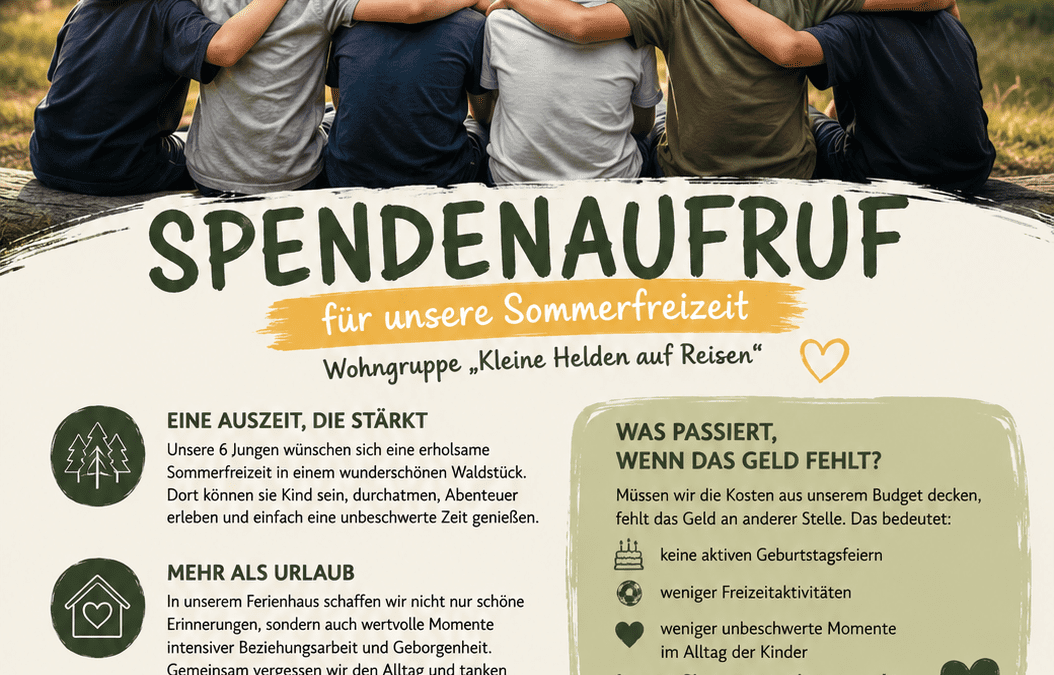 Spendenaufruf – für unsere Sommerfreizeit